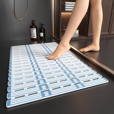 Dailygoods- Douchemat Antislip 68 x 40 cm - Zachte Rubberen Badmat - Schimmelbestendig - Machinewasbaar - Krachtige Zuignappen - Comfortabele Basis