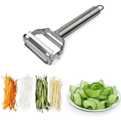 Roestvrijstalen Schiller Rasp met Reinigingsborstel Wortel Aardappel Groente Fruit Rasp gray