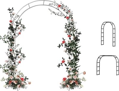Metalen Tuinprieel - Tuinboog - Decoratie Bruiloft - Vrije Combinatie - 200cm Hoog - Wit