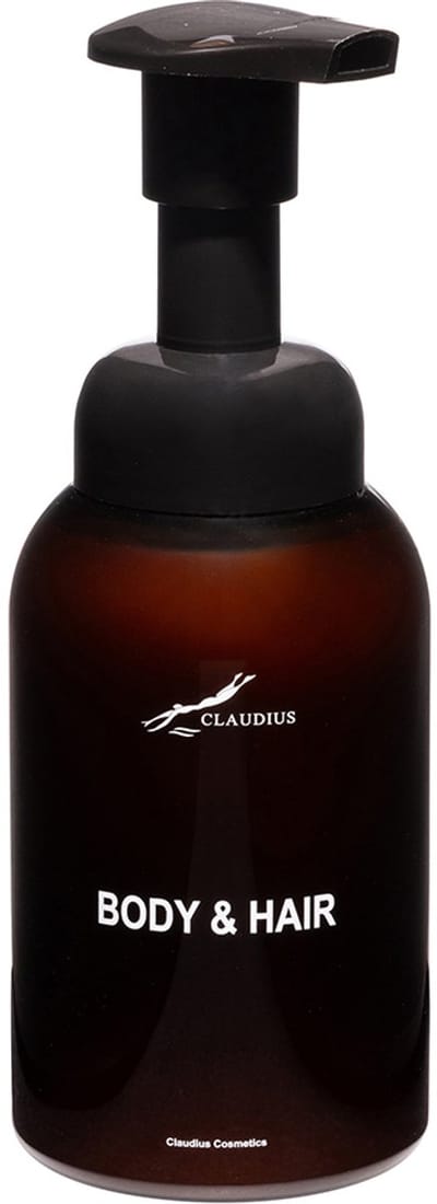 Body & Hair Hamam 300 ml - zeepdispenser amber bruin met pomp - 2 in 1 voor lichaam en haar