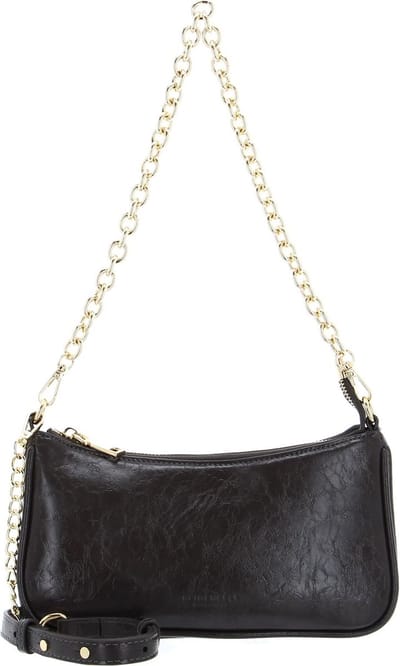 SEIDENFELT MANUFAKTUR Schoudertas Skals Pochette Anthracite / Gold Donkergrijs