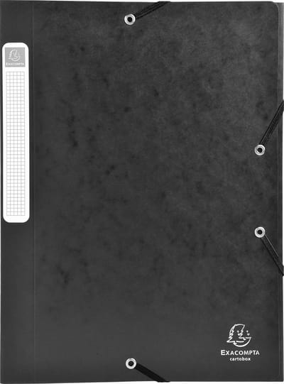 Exacompta 10x Cartobox Archiefdoos Rug 40mm - A4 (vlak geleverd) - Zwart - 14016H