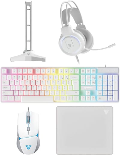5-in-1 Gaming Toetsenbord en Muis Combo met RGB Achtergrondverlichting voor PC en Laptop