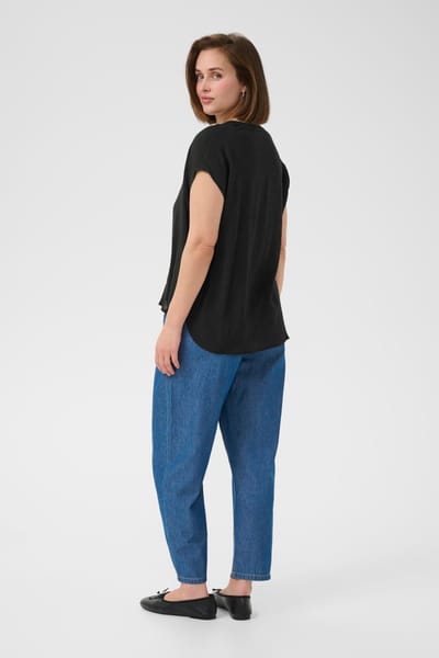 Blouse met korte mouwen KAanja Regular fit black