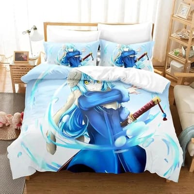 Rimuru Tempest Tensei Shitara Slime Datta Ken Beddengoedset Dekbedovertrek Bedset Dekbedovertrek Kussensloop Dekbed King Queen Size EU Single 135x200cm