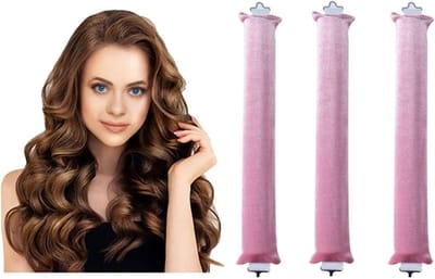 Verwarmingsvrije Satijnen Haar Krullers, Set van 3, Ideaal voor Alle Haartypes, Perfect voor Casual Bedtijd Styling en Krullen zonder Hitte