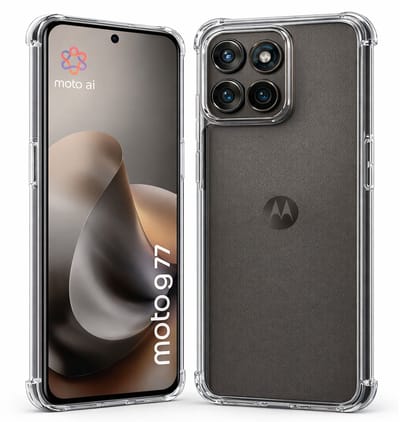 TechNow Hoesje geschikt voor Motorola Moto G17 Hoesje Screenprotector - Extreme Shock Case – Case Transparant