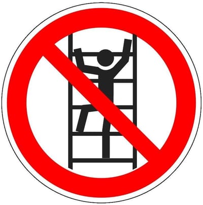 Verboden te klimmen bord - kunststof - P009 300 mm