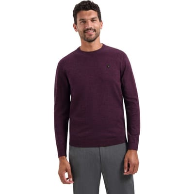 No Excess Pullover Crewneck 2 Coloured Melange Dark Wine Size: S | Sweaters Outlet | Heren |