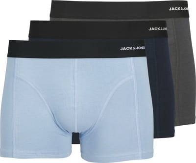 Jack & Jones Heren Boxershorts Trunks JACPHILIP Bamboo Effen 3-Pack - Maat XXL