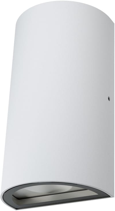 OSRAM ENDURA Style klassieke LED-buitenlamp met lichtuitstraling aan boven- en onderzijde, rond, in wit van aluminium, IP44-bescherming, voor gevel- en entreegebieden