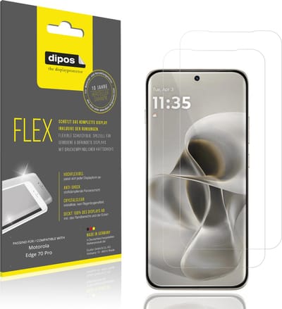 dipos – 2x Beschermfolie geschikt voor Motorola Edge 70 Pro | 3D Full Cover Screenprotector | 100% Passend