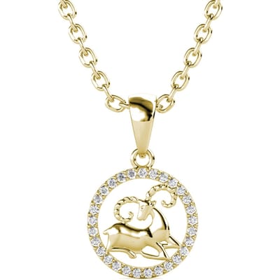 Ram Zodiac hangers - Goud en kristal