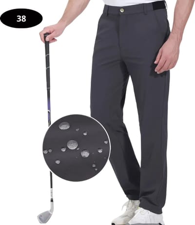 Livano Golfbroek Heren - Golfkleding - Golfen - Golf Accessoires - Nette Pantalon - Donkergrijs XXL - Maat 54