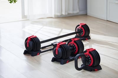 KingSmith Adjustable Dumbbells - Verstelbare Halters - Snel Verstelbaar Mechanisme - Compact en Ruimtebesparend - Ergonomische Grip - Ideaal voor Thuis Gym