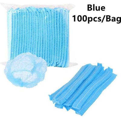 100 stuks haarnetjes van 53 cm (21 inch), wegwerpbaar, elastisch, geschikt voor het bedekken van het hoofd met haarnetje, voor schoonheidssalon, keuken, horeca en badkamer.