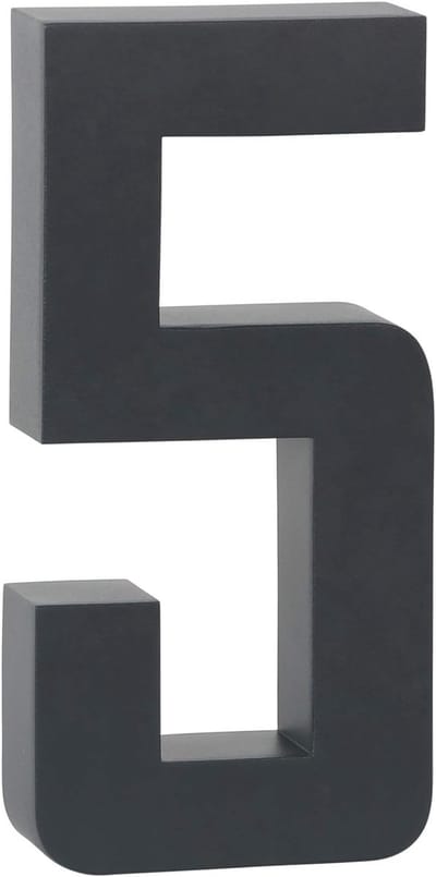 Huisnummer 3D - Adrescijfer - Voordeur Decoratie - Roestvrij Staal V2A - 20cm Hoog - Antracietgrijs