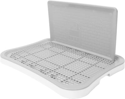 Huisdier Trainingspotje - Puppy Toiletbak - Zindelijkheidstraining Hond - Met Afneembare Pee Wall - 51x38x6 cm - WIT