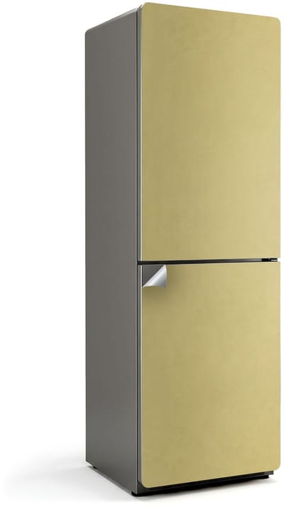 Wallfluent Koelkaststickers - Geel Koelkast Folie - 60 cm x 180 cm - Geel Koelkaststickers - Koelkast Decoratie Stickers - Koelkast Decoratie - Grote Koelkast Sticker - Stijlvolle Koelkast Stickers
