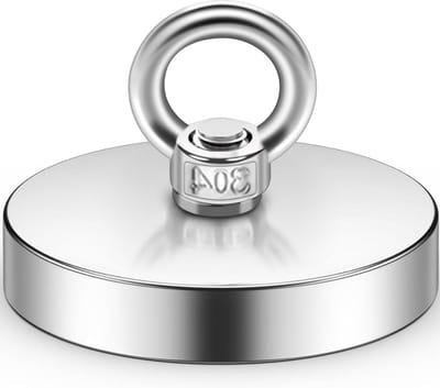 Neodymium-magneet 120 mm 200 kg - Sterke magneetvis - Grote oogmagneet - Verzonken gat - Oogschroef - Werkplaats - Vijverberg