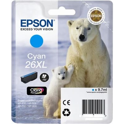 Epson 26XL (C13T26324012) Inktcartridge Cyaan Hoge capaciteit