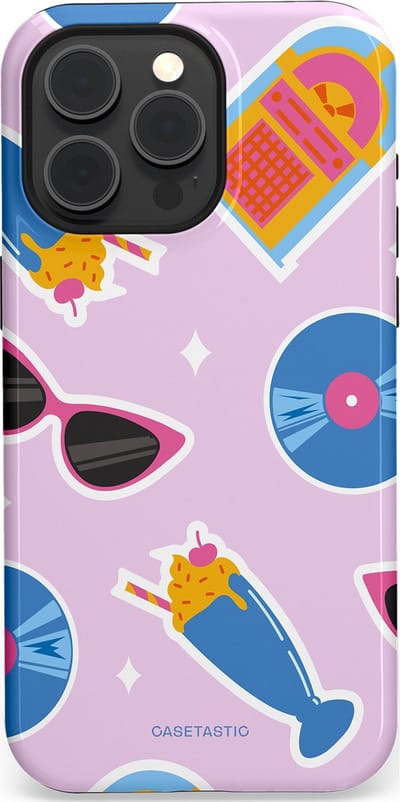 Casetastic Hoesje Geschikt voor Apple iPhone 15 Pro Max Magsafe - Stijlvolle Beschermende Duo-layer Case - Jukebox vibes