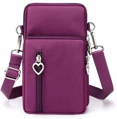 Multifunctionele Schoudertas voor Vrouwen van Oxford Stof, Mini Tas met Veel Vakken en Mobiele Telefoonhouder, Stijlvolle Dameshandtas