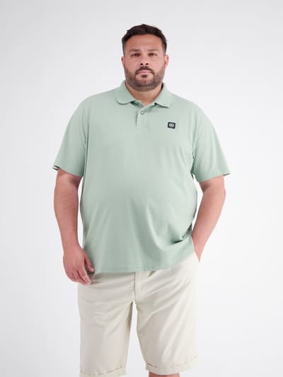 LERROS Mannelijk poloshirt met een structuur die stevig aanvoelt, in grote maten , Maat: 3XL , Kleur: BAY GREEN , 100% katoen