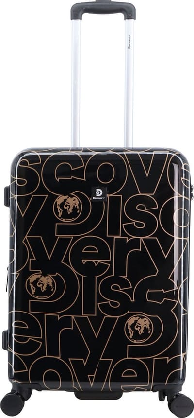 Discovery Gold Harde Koffer | Trolley | Reiskoffer Valies - 67cm (M) - Bedrukt / Medium