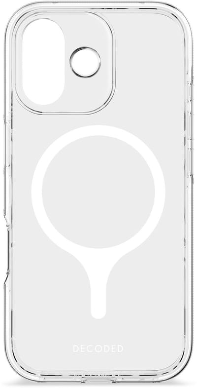 DECODED Clear Transparant Hoesje Geschikt voor iPhone 17 - Anti-Yellowing - 100% Gerecycled Materiaal- Geschikt voor MagSafe - Doorzichtig Hoesje