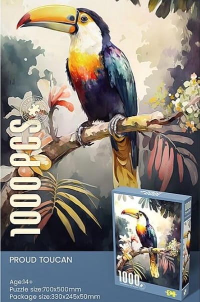 Puzzel van 1000 stukken toekan - Puzzel van 1000 stukken
