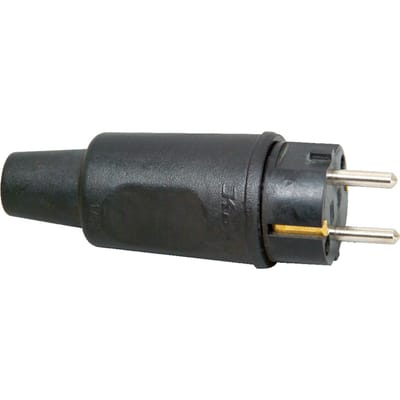 Rubberstekker IP44 Zwart - 179516009 [2 stuks]