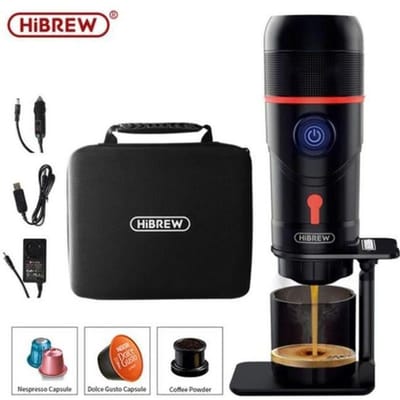 Draagbare Koffiemachine voor in de auto - AUTREMENT - H4 - Espresso (capsule) - Zwart - 15 bar zwart