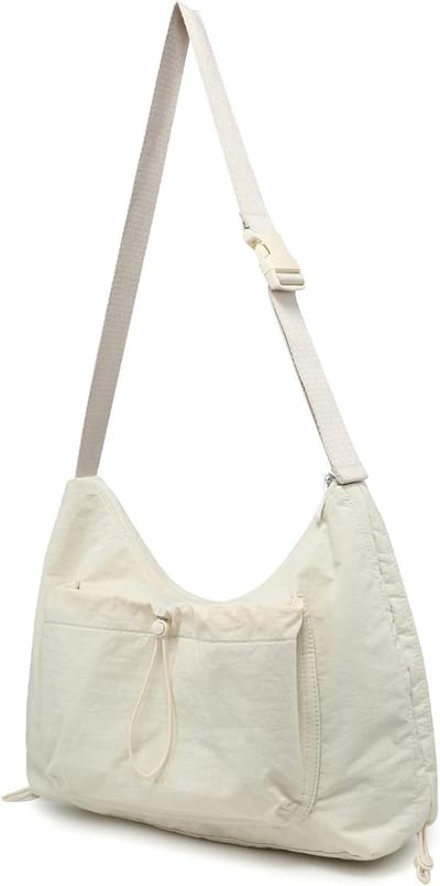 Grote zachte hobo tas voor dames, trendy schoudertas met verstelbare schouderriem, lichtgewicht en opvouwbaar, ideaal voor reizen, werk en dagelijks gebruik