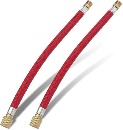 Dailygoods- Fietspomp Slang 16,5 cm - Verlengslang - Dubbel Ventiel Ontwerp - Nylon/Koper - Geschikt voor Diverse Ventielen - Slijtvast en Corrosiebestendig