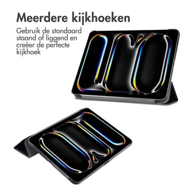 imoshion Tablet Hoes - Geschikt voor Apple iPad Pro 13 (2025) M5 / Pro 13 (2024) M4 - Trifold design oude designs - Pr051 - Zwart