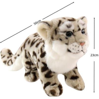 50cm Schattige Sneeuwluipaard Pluche Kussen Speelgoed Zacht Gevuld Levensgetrouw Dier Poppetje Kawaii Kamer Decoratie Kinderen Kerstcadeaus