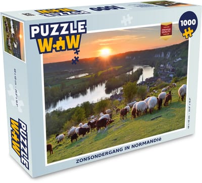 Puzzel Zonsondergang in Normandië - Legpuzzel - Puzzel 1000 stukjes volwassenen