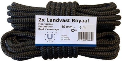 U-Rope  Landvast Royaal 10 mm - 6 m zwart 2x