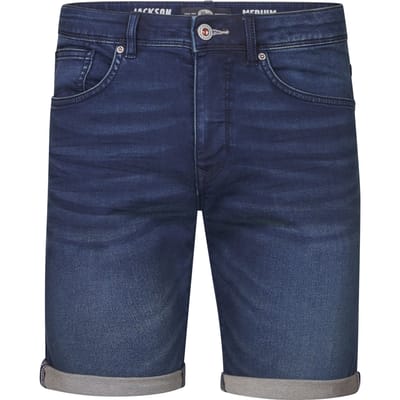 Petrol Industries Heren Denim Short - Slim Fit - Stretch - Korte Broek - Elastische Tailleband - Spijkerbroek - Herenkleding - Blauw - Maat S