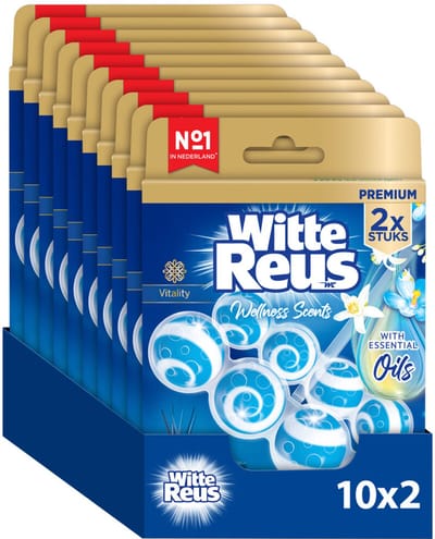 Witte Reus Wellness Scents Vitality Toiletblok 100g - WC blokjes - Voordeelverpakking - 2x10 stuks