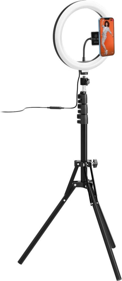 Selfie Ring Light with Tripod and Remote Celly CLICKGHOSTUSBBK