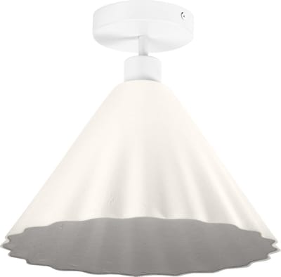 LEDVANCE plafondlamp Decor Pulp wit van metaal en papier-maché, E27, 310 mm diameter, lampenkap van gerecycled materiaal, duurzaam dankzij vervangbare lichtbron, eenvoudig te installeren