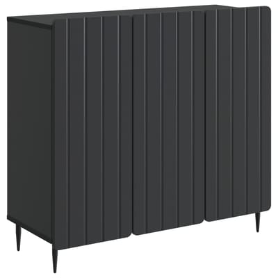 vidaXL - Dressoir - Zwart - 89 - x - 34,5 - x - 82 - cm - Bewerkt - hout