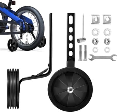 1 paar steunwielen, 12, 14, 16, 18, 20 inch, kinderfiets, verstelbare hulpwielen, veiligheidssteunwielen, gemakkelijk te leren, eenvoudig te monteren