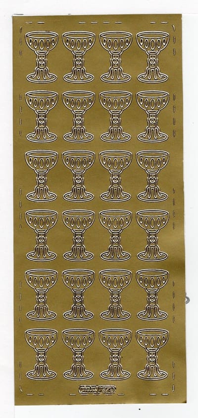 Pickup hobbysticker 2 stuks per verpakking 279 kelk Kelch gold goud