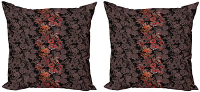 ABAKUHAUS Bloemkussenhoes – 2x50x50 cm – Dubbelzijdig – Microvezel