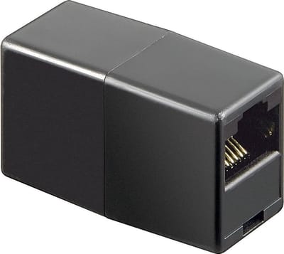 S-Impuls RJ45 - RJ45 8-aderige ISDN telefoon koppelstuk / zwart