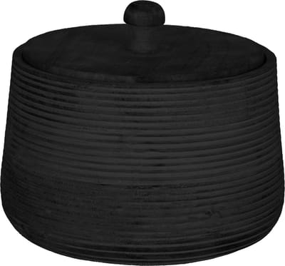 JENS Living Mango Opbergpot XL - Ø22 x 20 cm - Zwart