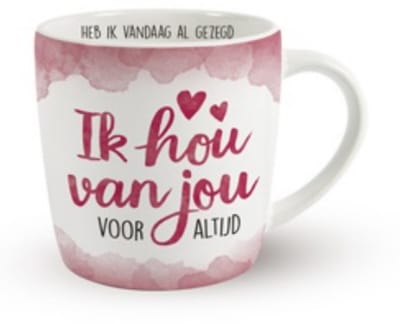 Enjoy Mok - Ik Hou Van Jou Voor Altijd - Met binnen tekst - Koffie Beker - Mok - Liefde - Valentijn